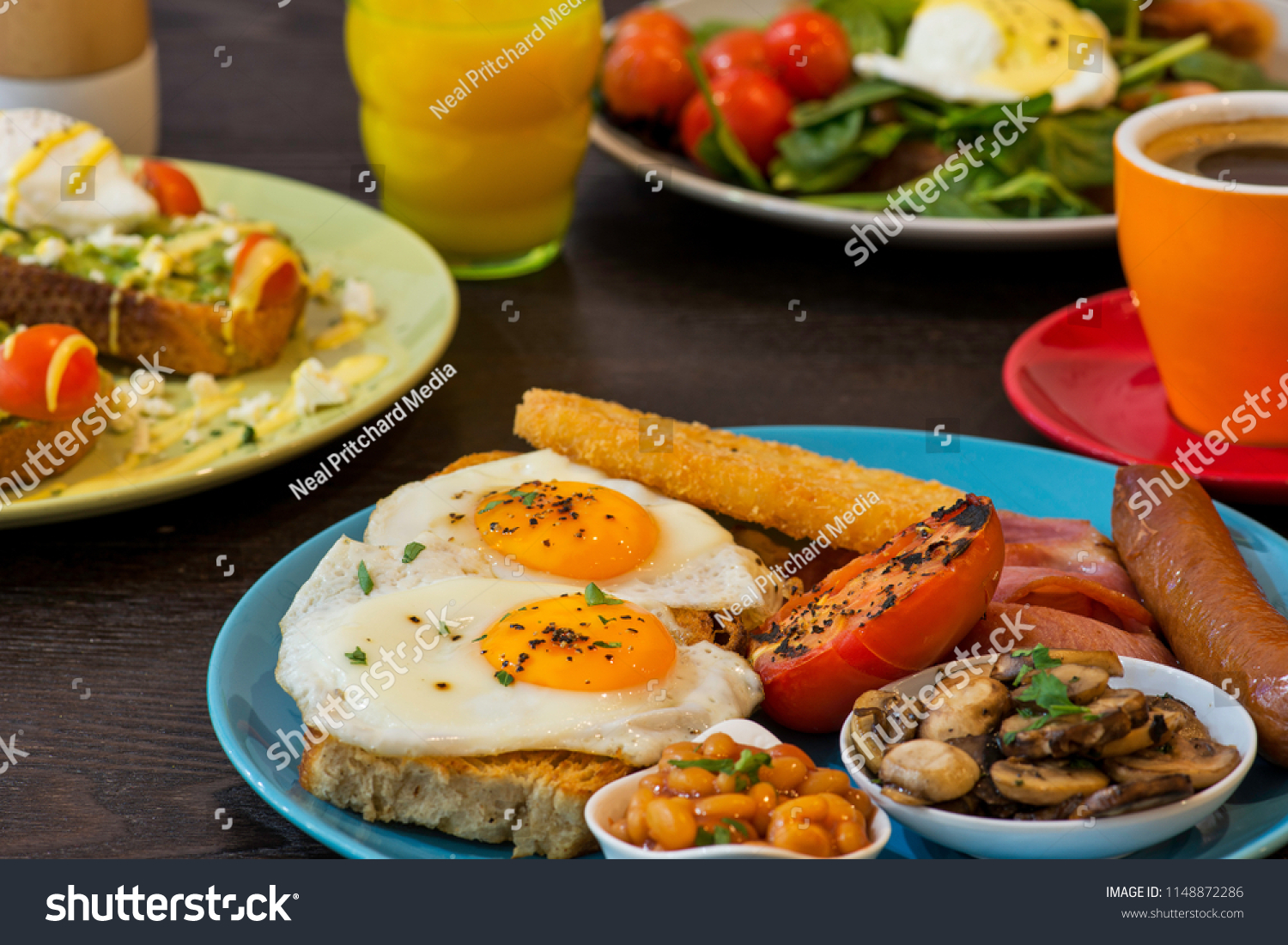 Australian Breakfast Eggs Bacon Sausage Stock Photo (Edit Now) 1148872286