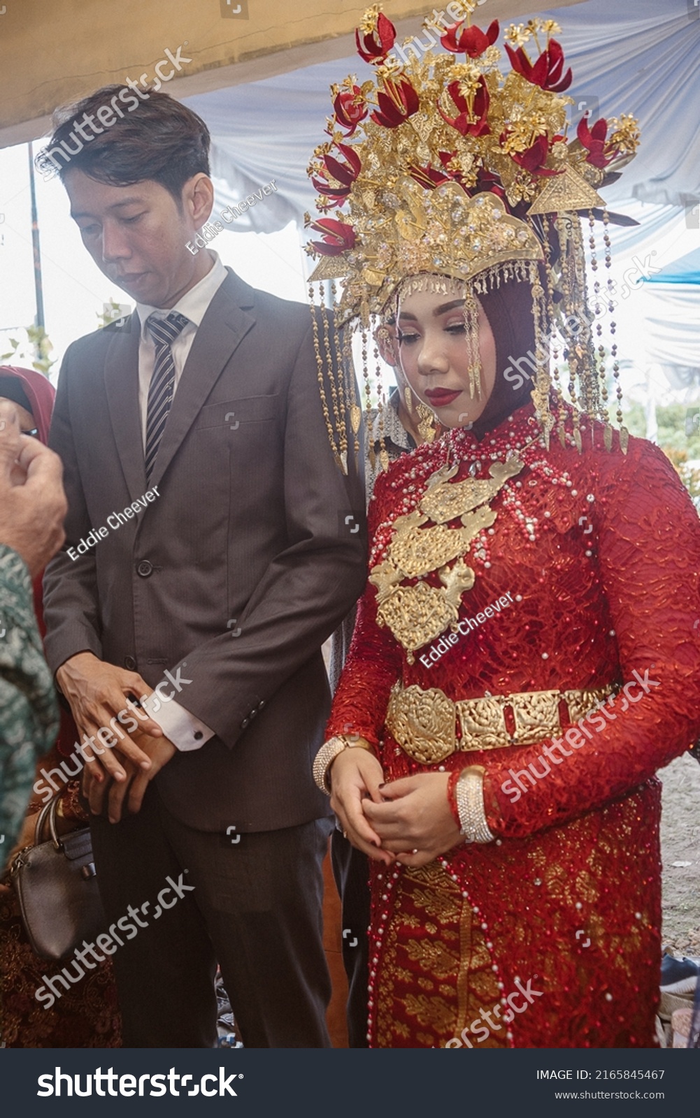 Traditional Malay Wedding Between Bride Named Stock Photo 2165845467 ...