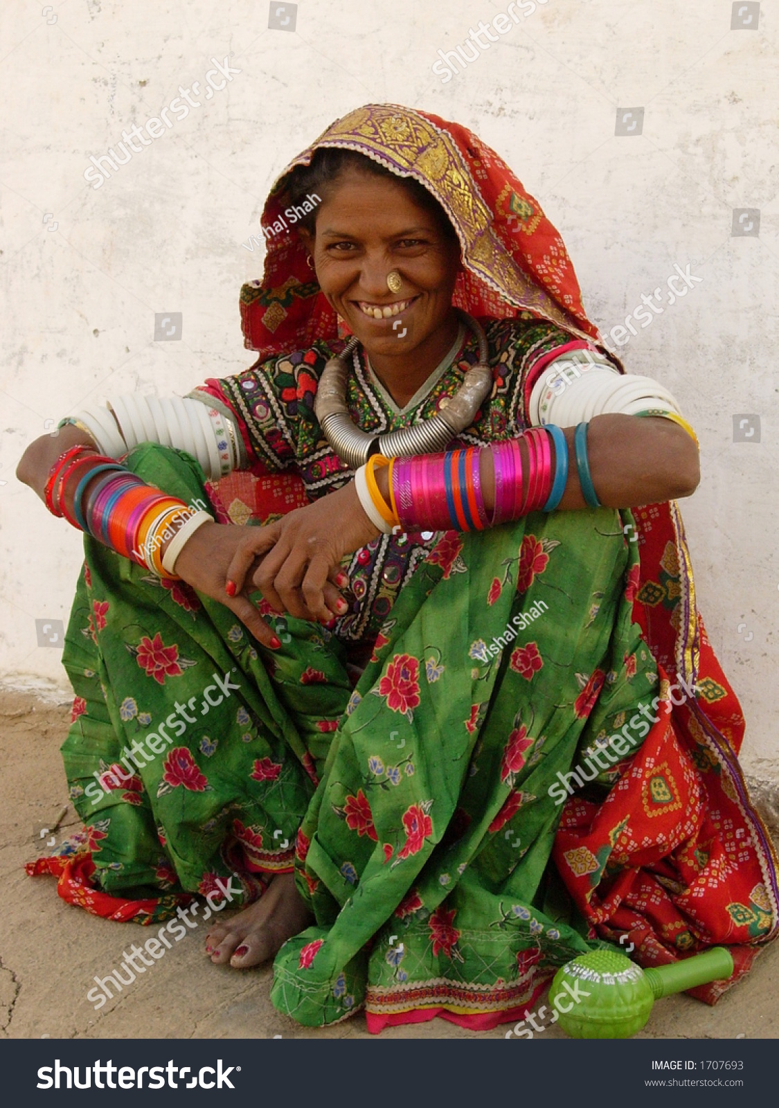 A Tribal Women Posing In A Village In India Stock Photo 1707693 ...