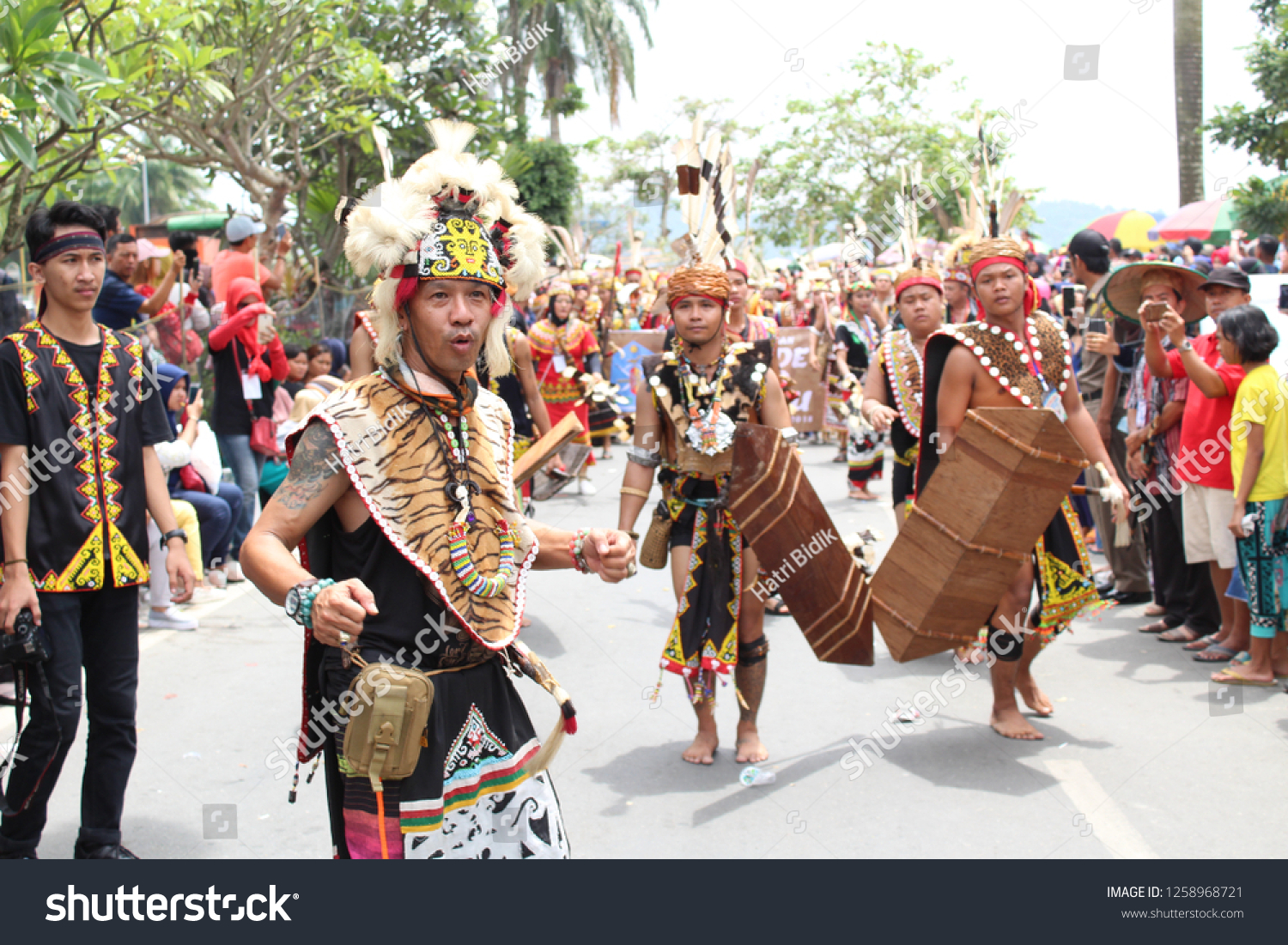 Variety Traditional Dayak Clothing Mahakam Festival Stock Photo ...