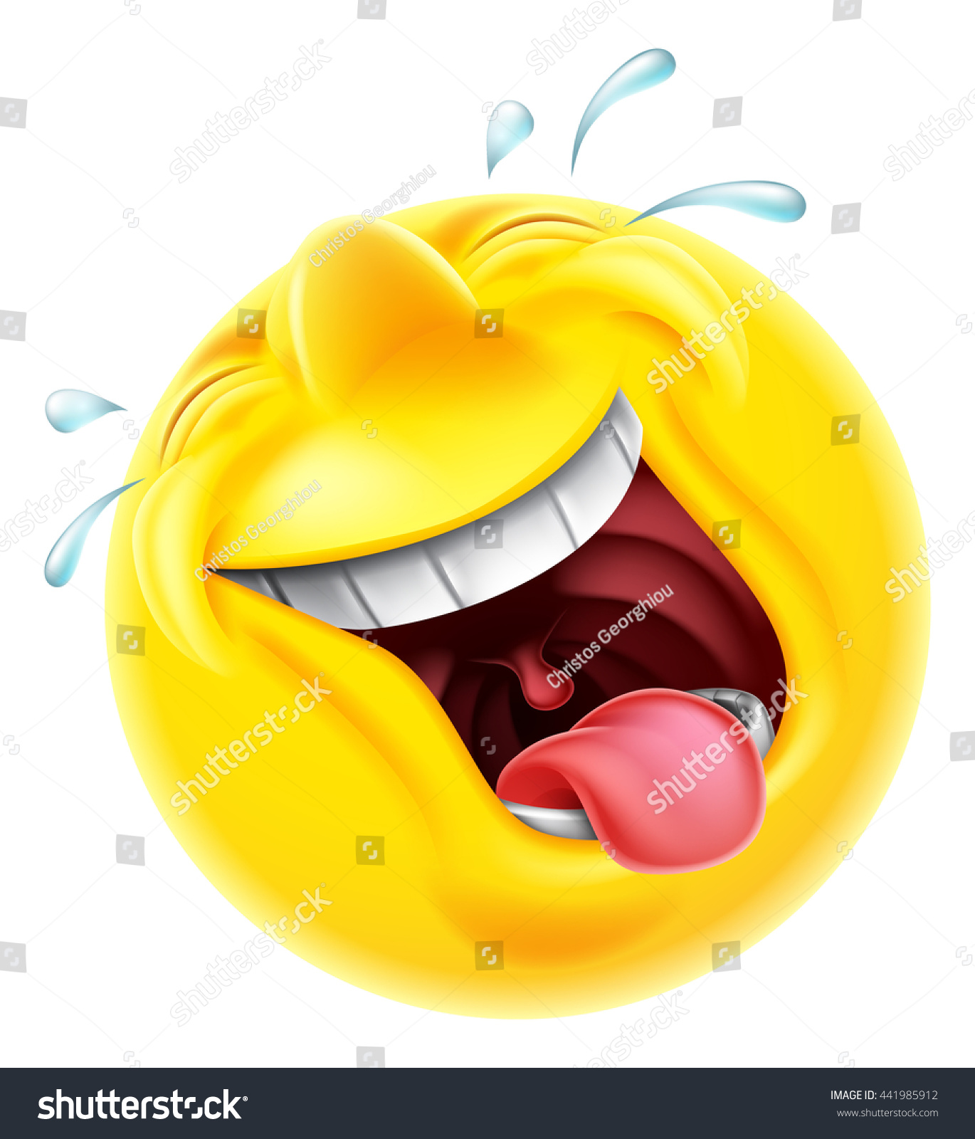 Very Happy Laughing Emoji Emoticon Smiley Stock Illustration 441985912 ...