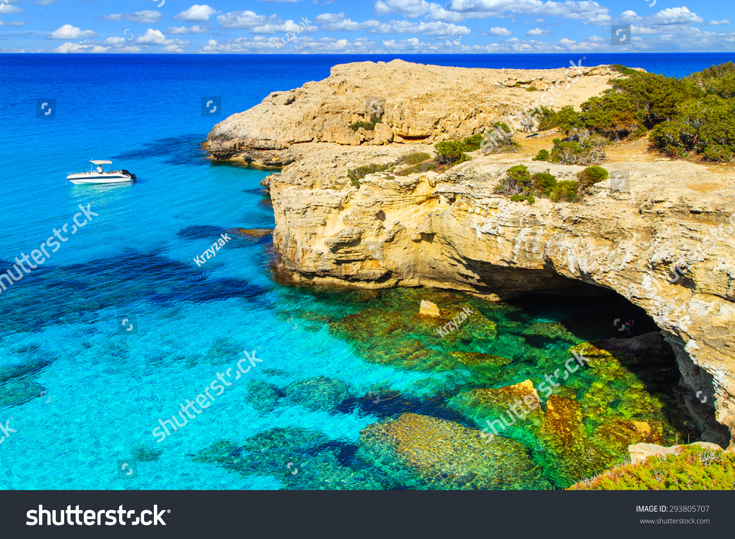 View Blue Lagoon Near Polis City Stock Photo 293805707 - Shutterstock