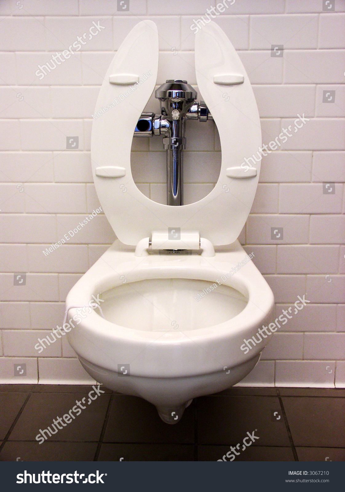 A View Of A Toilet In A Public Restroom Stock Photo 3067210 : Shutterstock