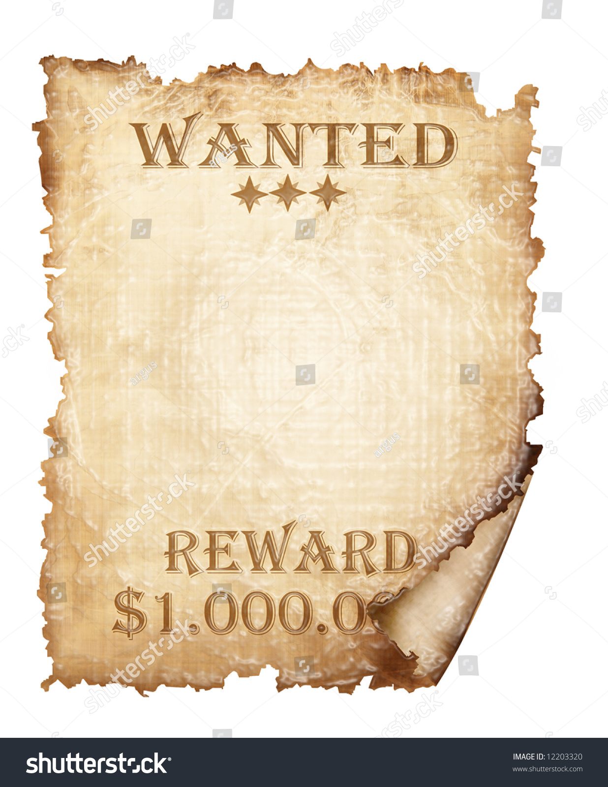 A Vintage Wanted Sign Isolated On White Background Stock Photo 12203320 ...