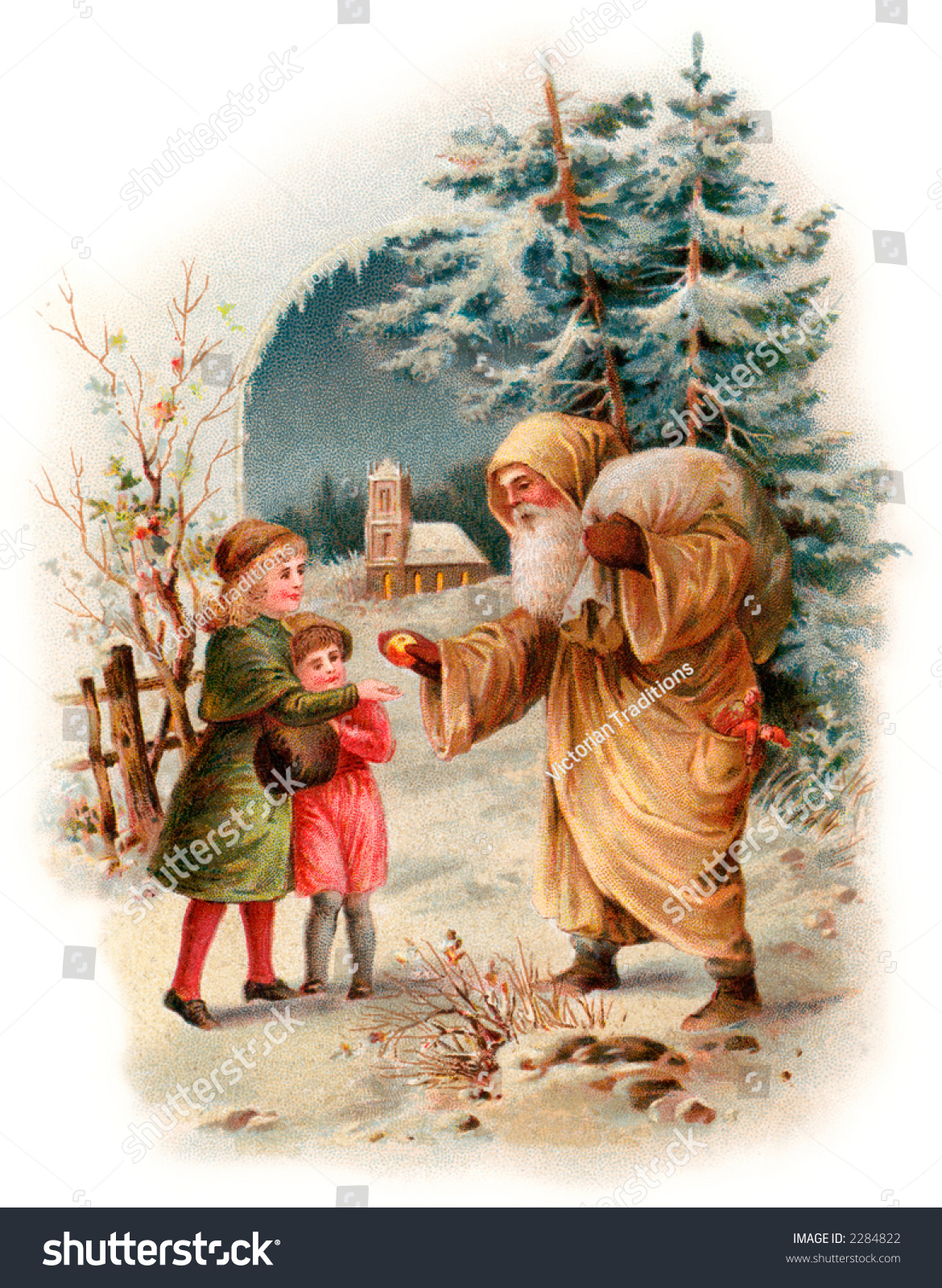 Visit Saint Nicholas Early 1900s Vintage Stock Photo 2284822 - Shutterstock