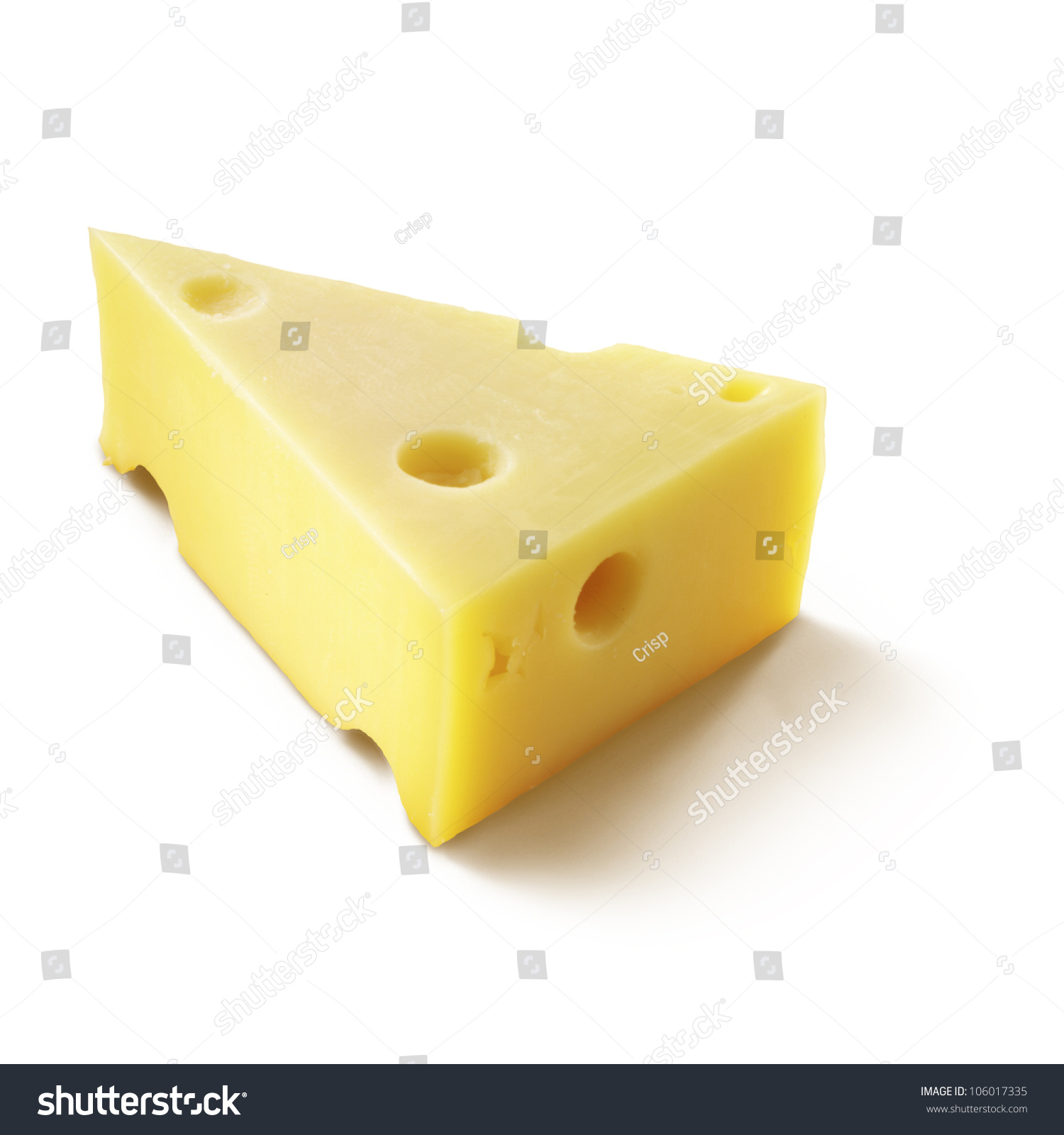 A Wedge Of Cheese With Holes. Stock Photo 106017335 : Shutterstock