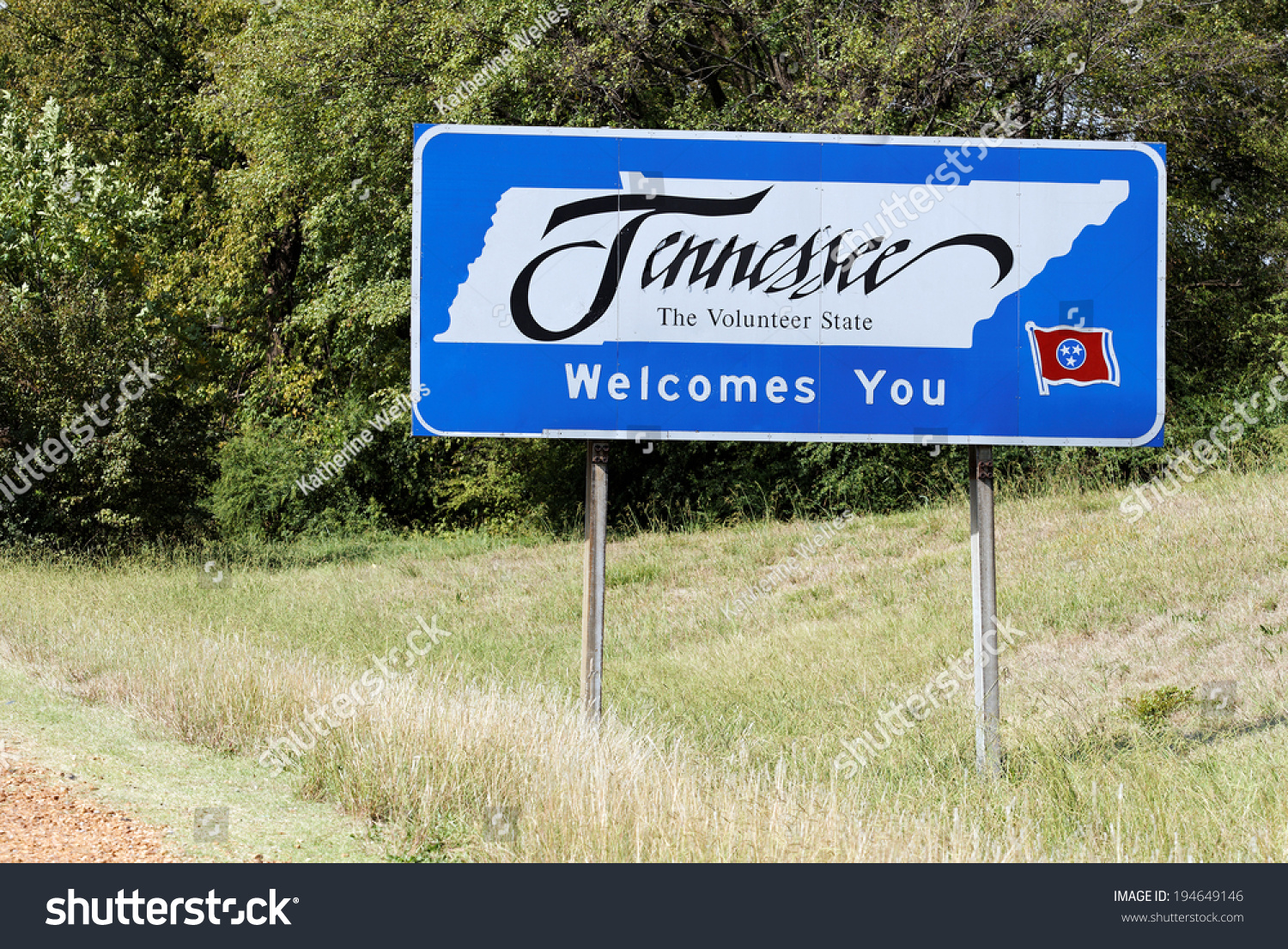 Welcome Sign Tennessee State Line Stock Photo 194649146 - Shutterstock