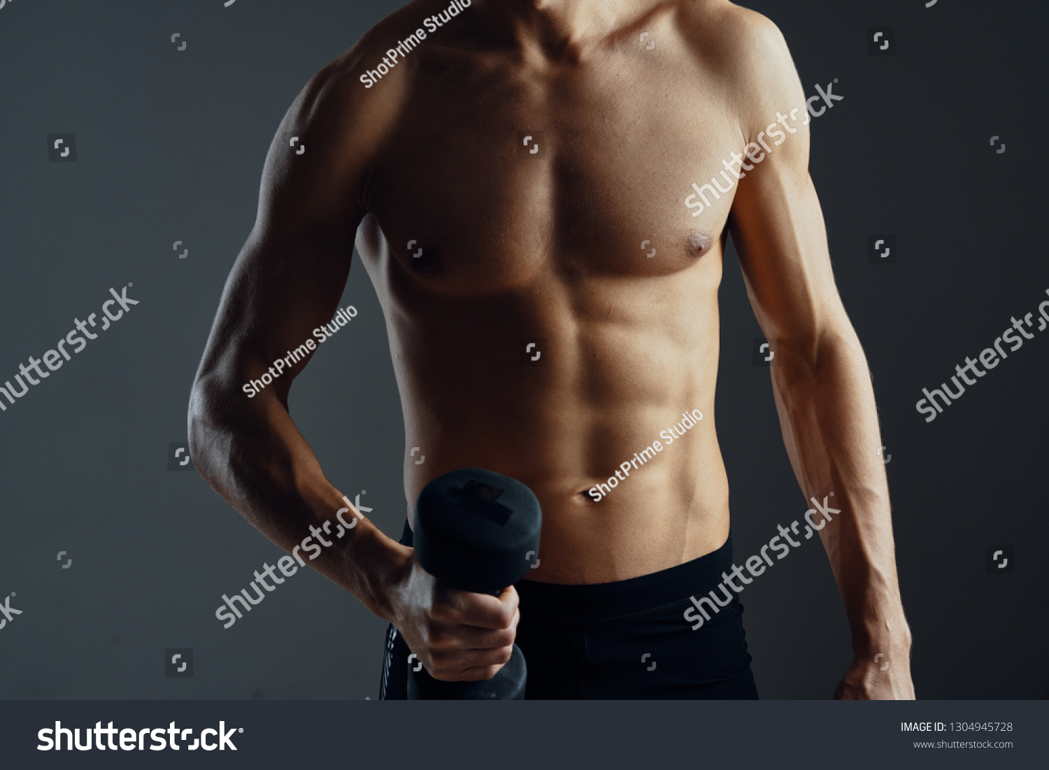 Wellbuilt Male Athlete Naked Muscular Body Foto De Stock Shutterstock