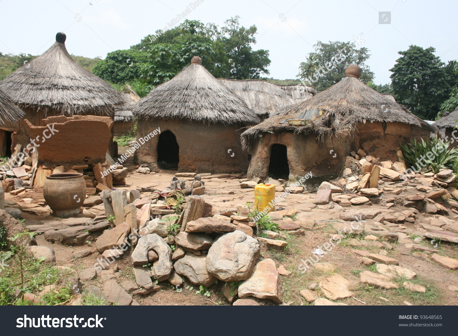 A West African Tribal Village Made From Mud And Dung Is Typical Of The ...