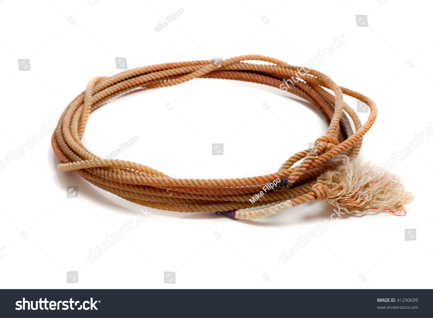 Western Lasso On White Background Stock Photo (Edit Now) 41290699