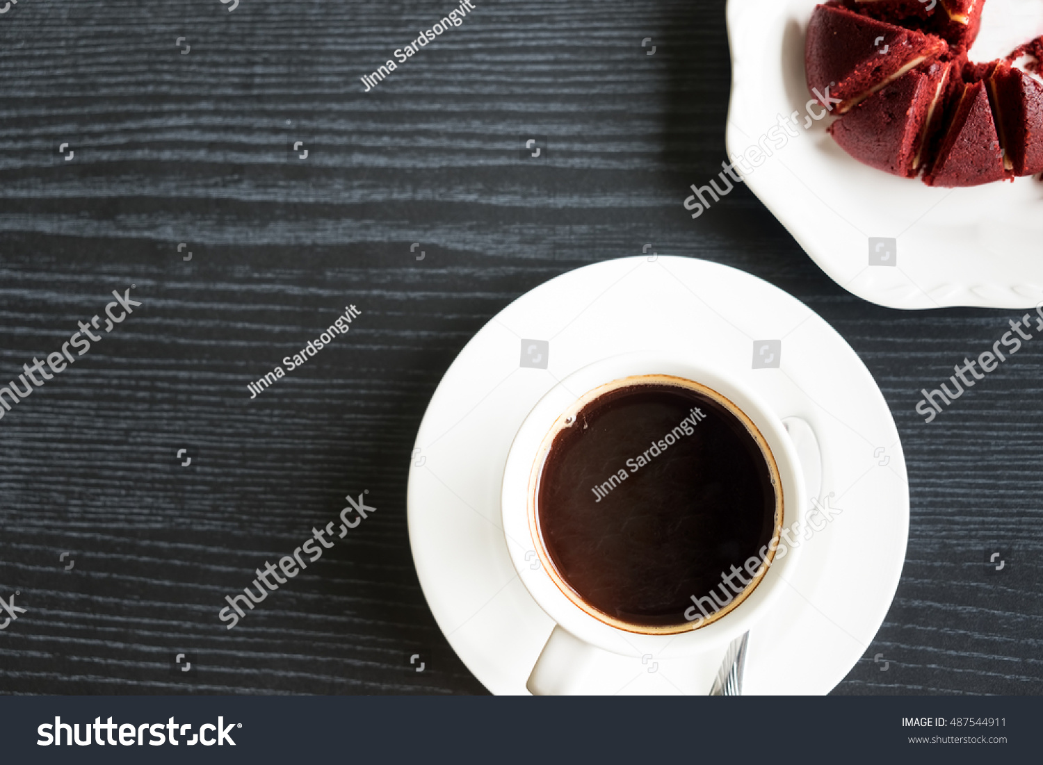 White Coffee Mug Put On Block Stock Photo Edit Now 487544911