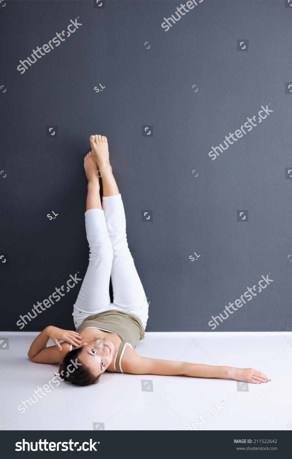 Woman Lying On Floor Legs Stock Photo 211522642 | Shutterstock