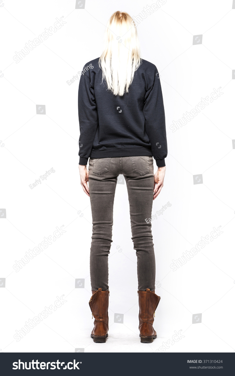 brown shirt with grey pants