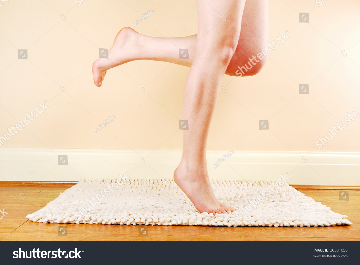 Womans Naked Legs Standing On Bath Stock Photo Shutterstock