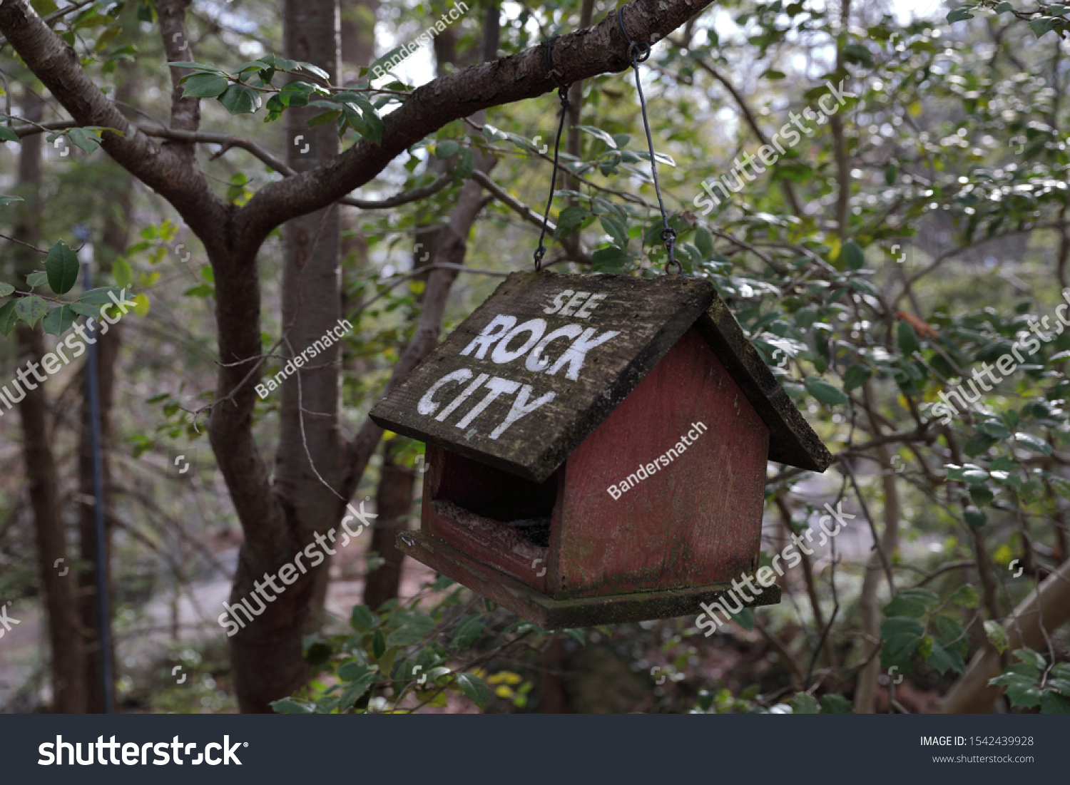 Wooden Bird House White Inscription See Stock Photo Edit Now