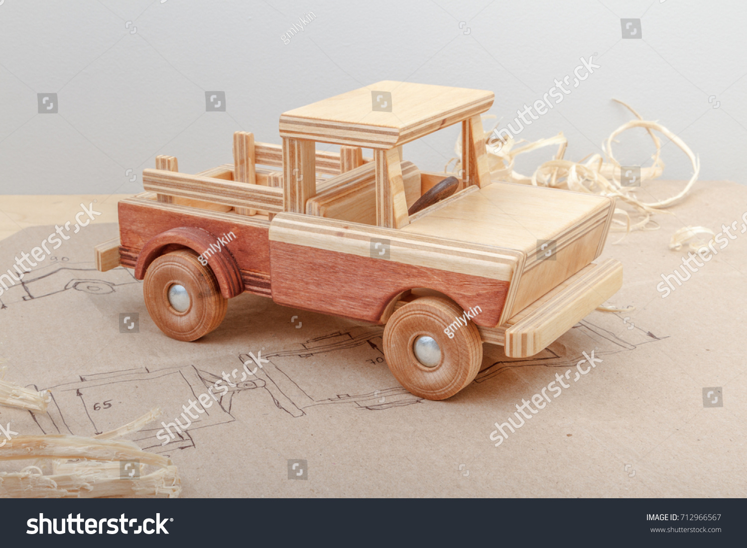 wooden car table