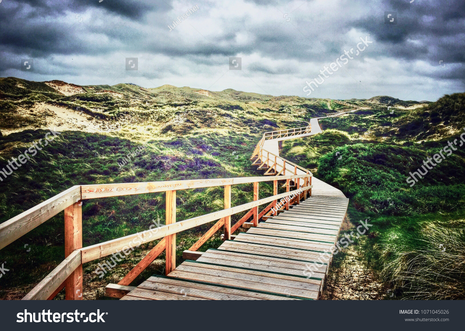 Wooden Path Through Hills Wild Nature Stock Photo Edit Now