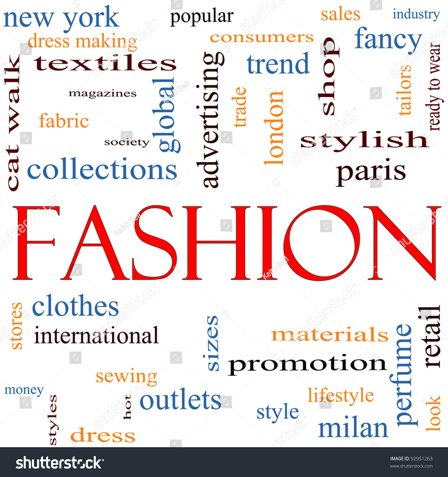 Word Cloud Concept Around Word Fashion Stock Illustration 92951263 ...