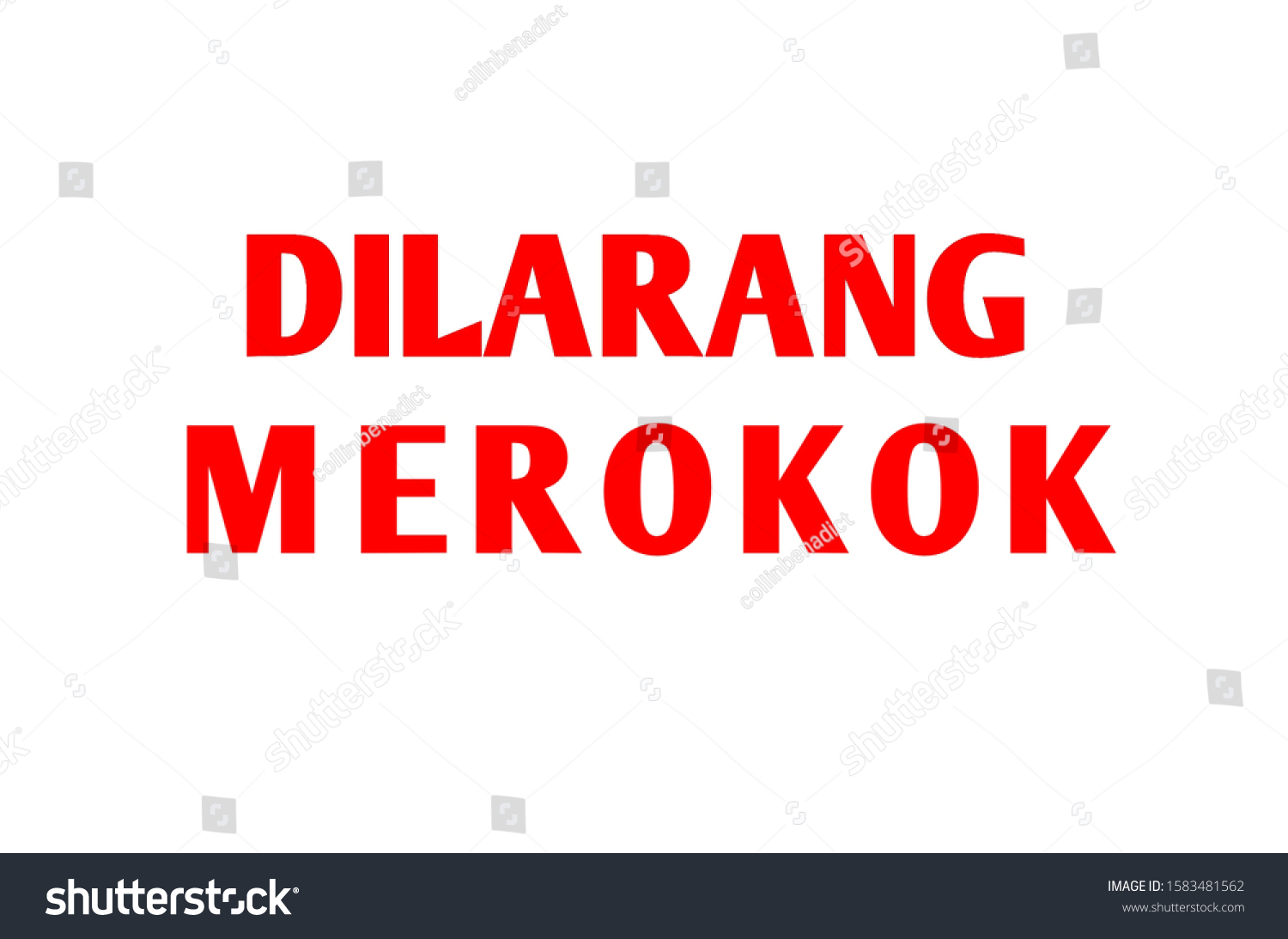 Words Bahasa Malaysia Dilarang Merokok Which Stock Illustration 