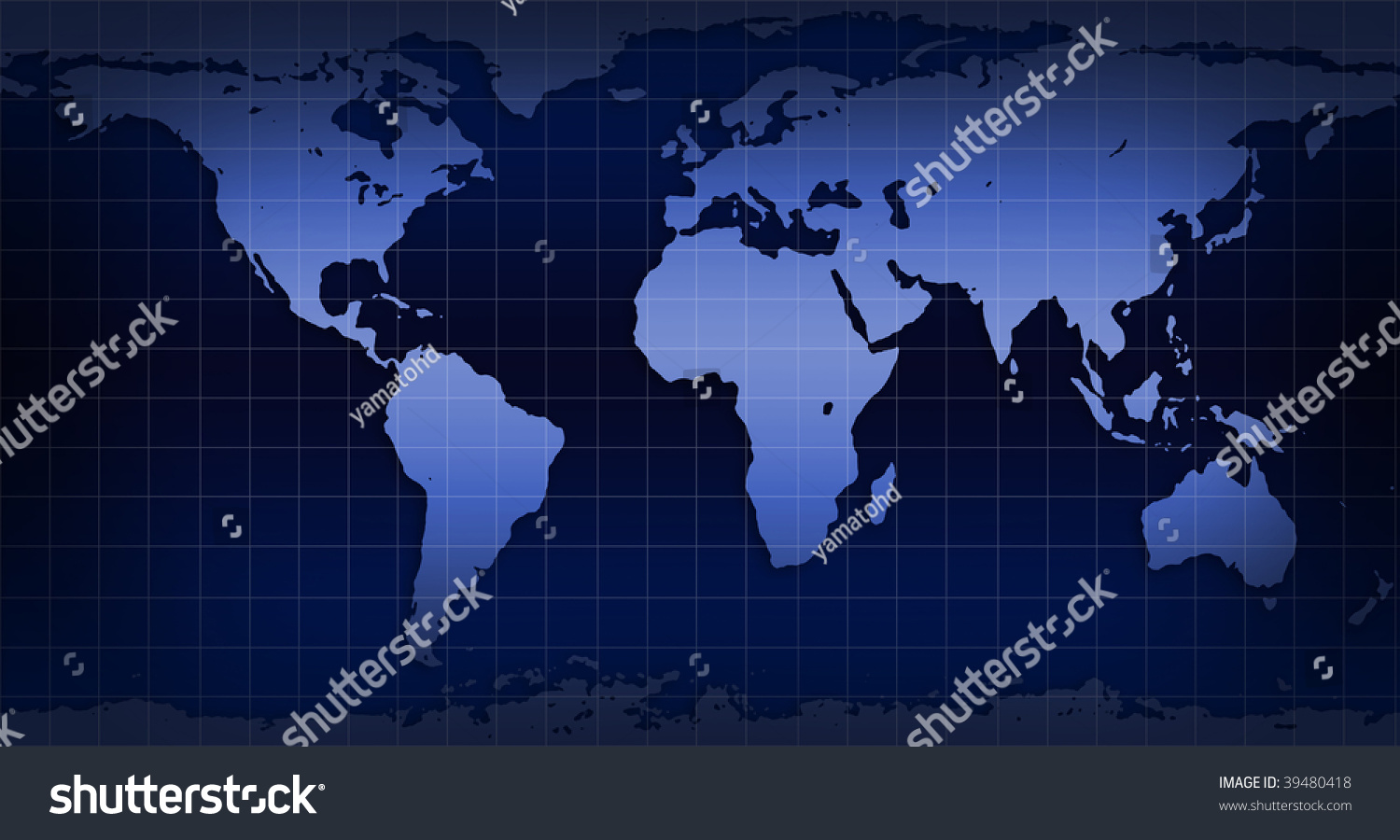 World Map Dark Blue Tones Background Stock Illustration 39480418