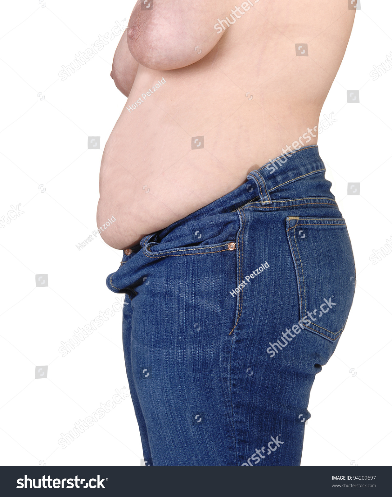 Women Topless In Jeans
