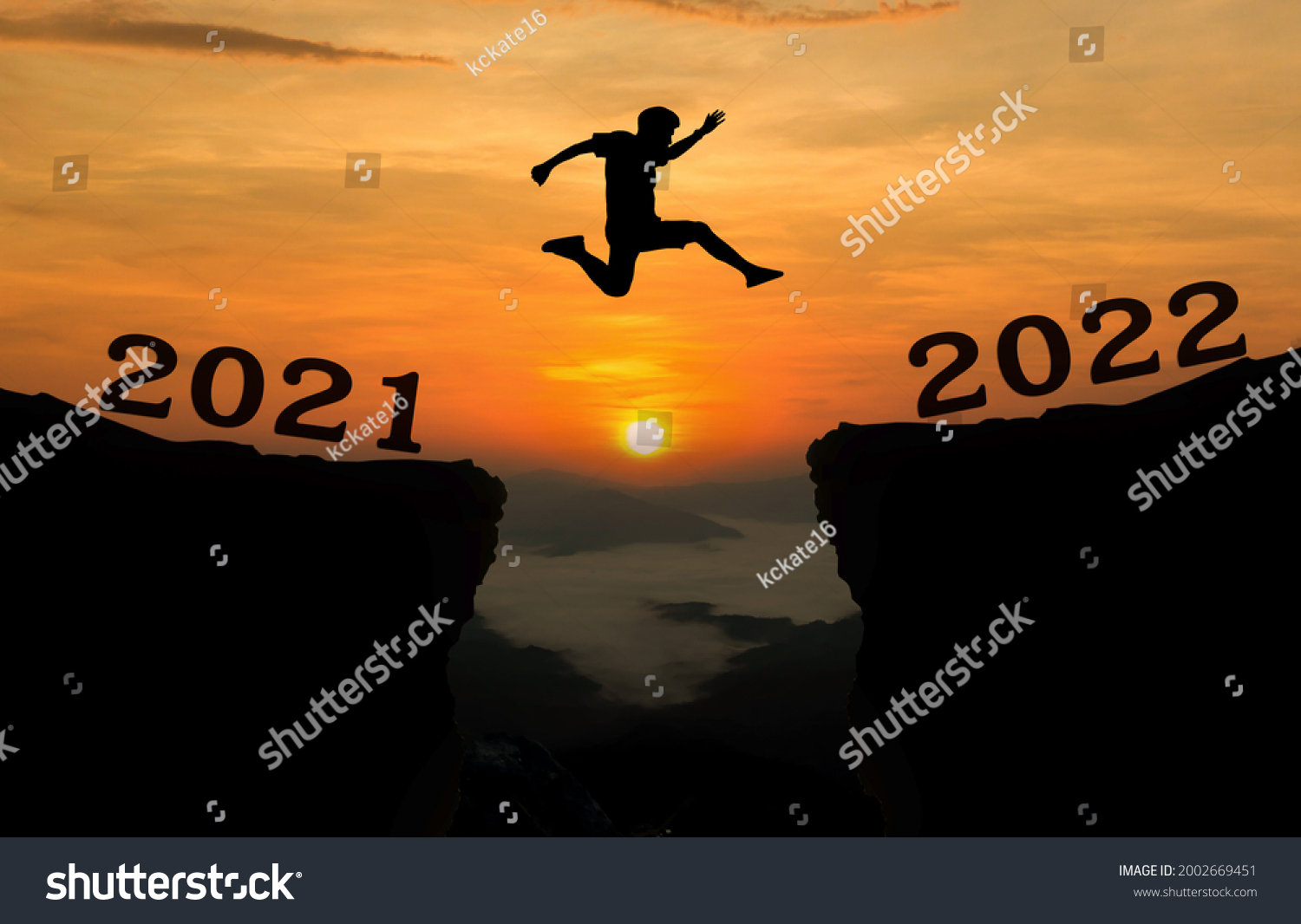 Young Man Jump Between 2021 2022 Stock Photo 2002669451 | Shutterstock