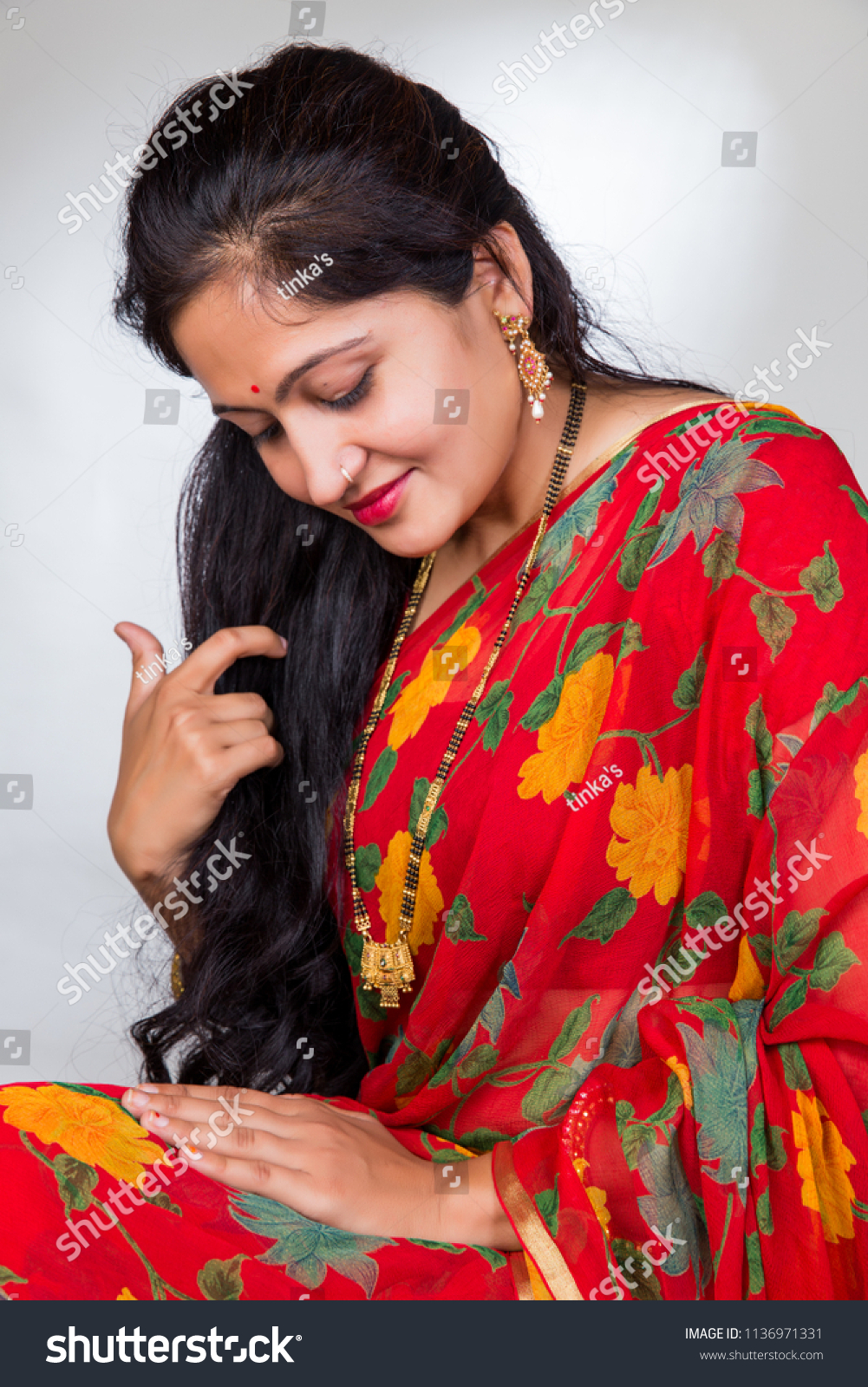 Young Married Indian Woman Styling Her Stock Photo Edit Now
