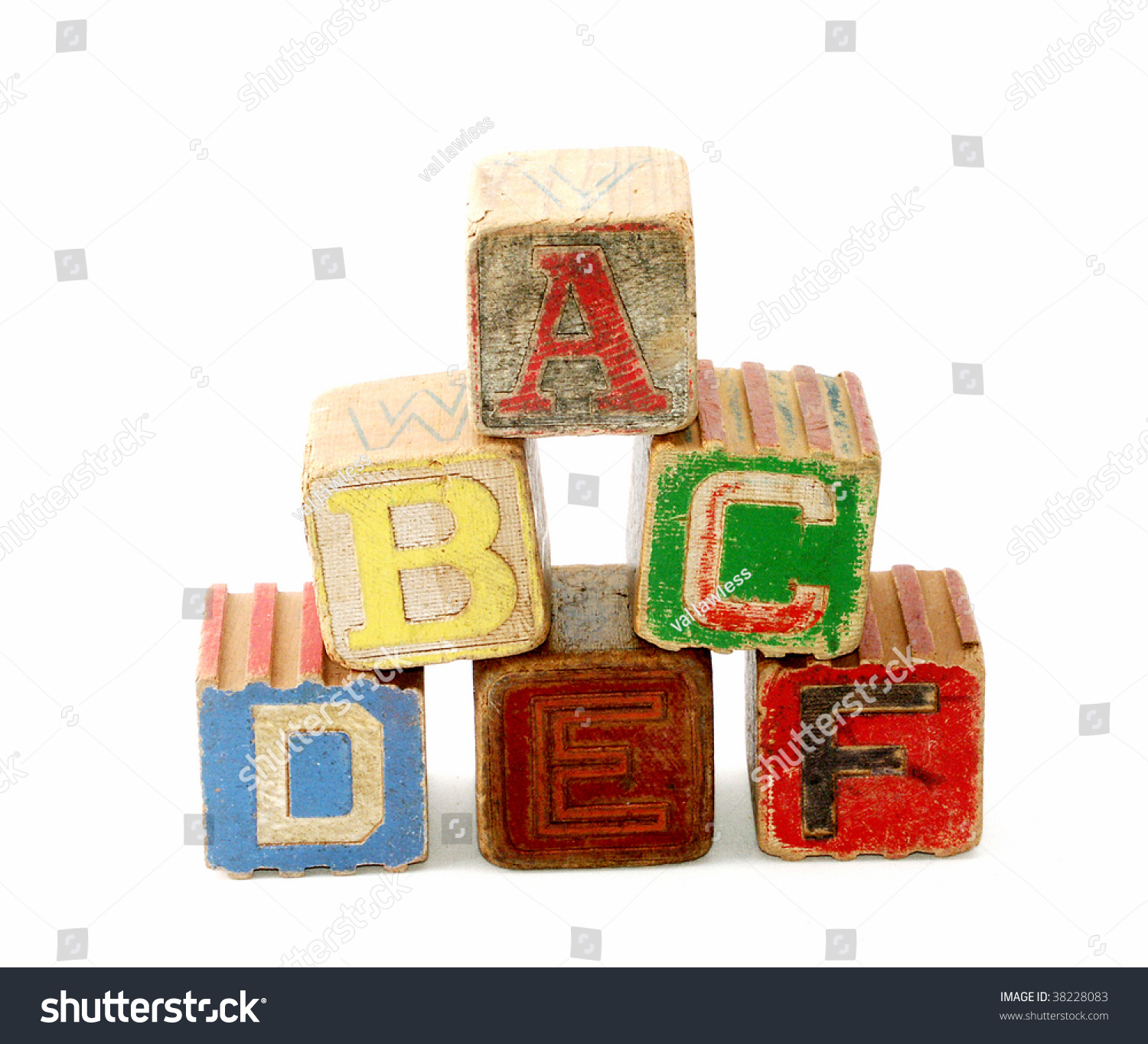 old wooden blocks