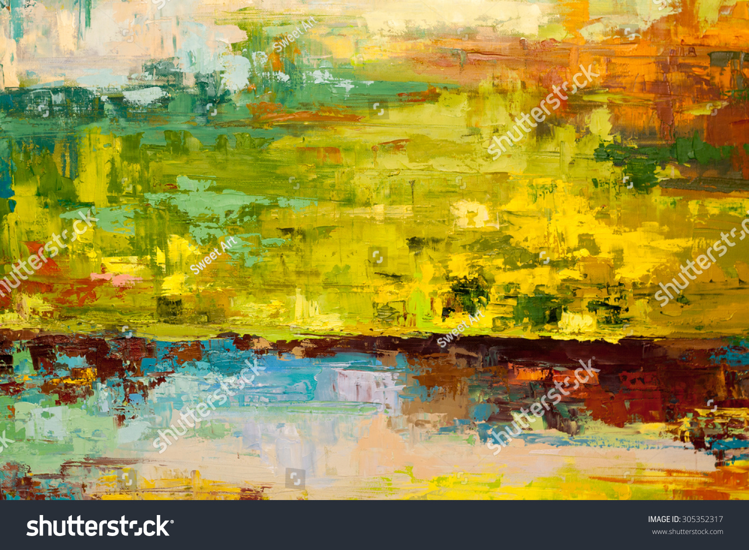 Abstract Art Background Oil Painting On Stock Illustration 305352317 ...