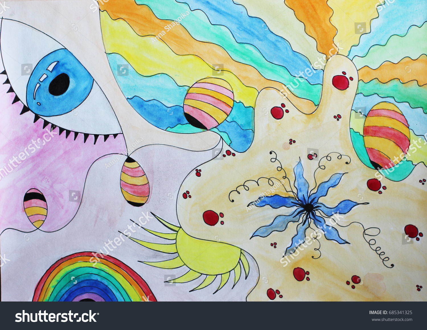 abstract art creative thinking summer abstractのイラスト素材