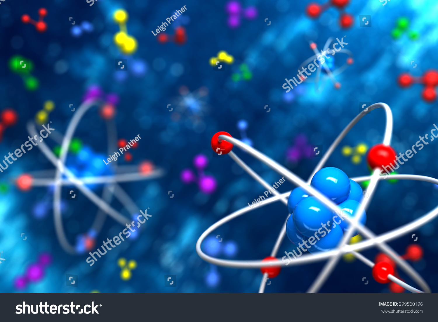 Abstract Atom Background Stock Photo 299560196 : Shutterstock