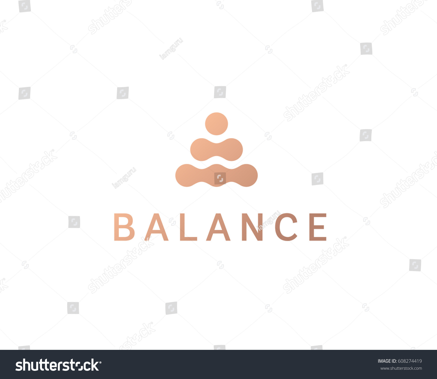 Abstract Balance Logo Design Template Spa Stock Illustration 608274419 ...