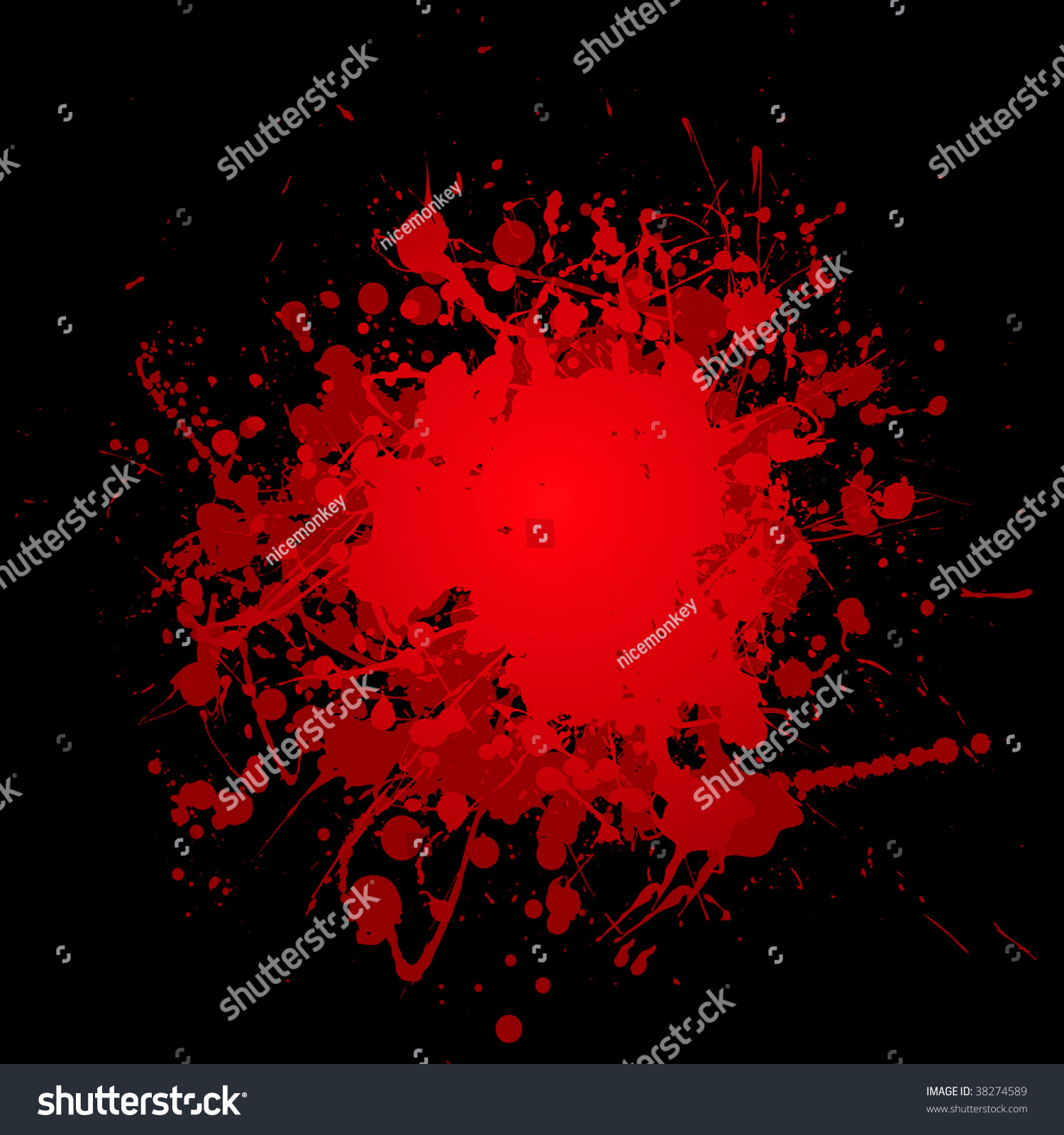 Abstract Blood Red Ink Splat Black Stock Illustration 38274589 ...