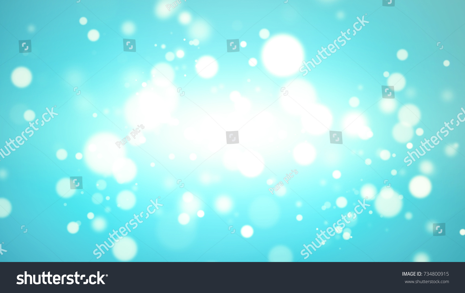 Abstract Blue Background Blur Bokeh Light Stock Illustration