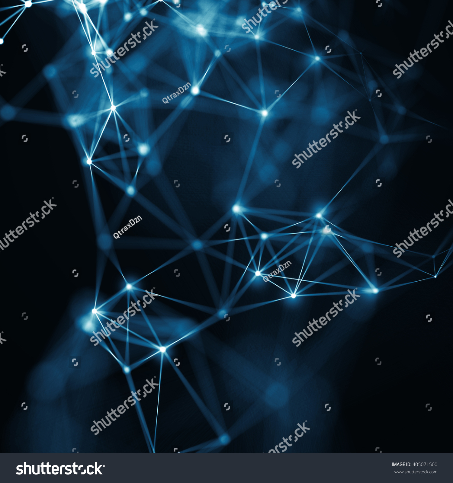 Abstract Blue Background Triangular Particles Stock Illustration 405071500