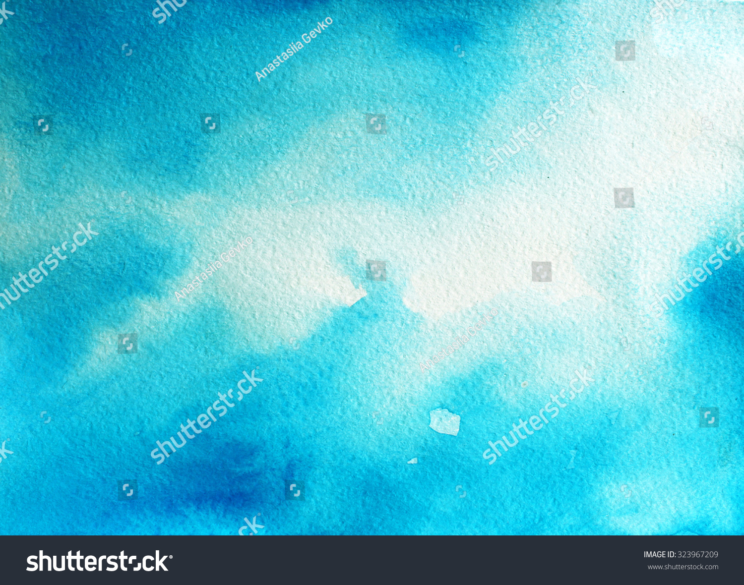 Abstract Blue Sky Watercolor Background Ink Stock Illustration ...