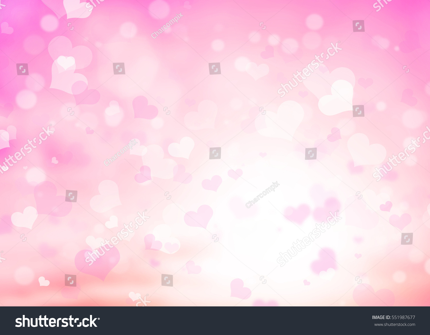 Abstract Blur Background Pink Pastel Heart Stock Illustration 551987677 ...