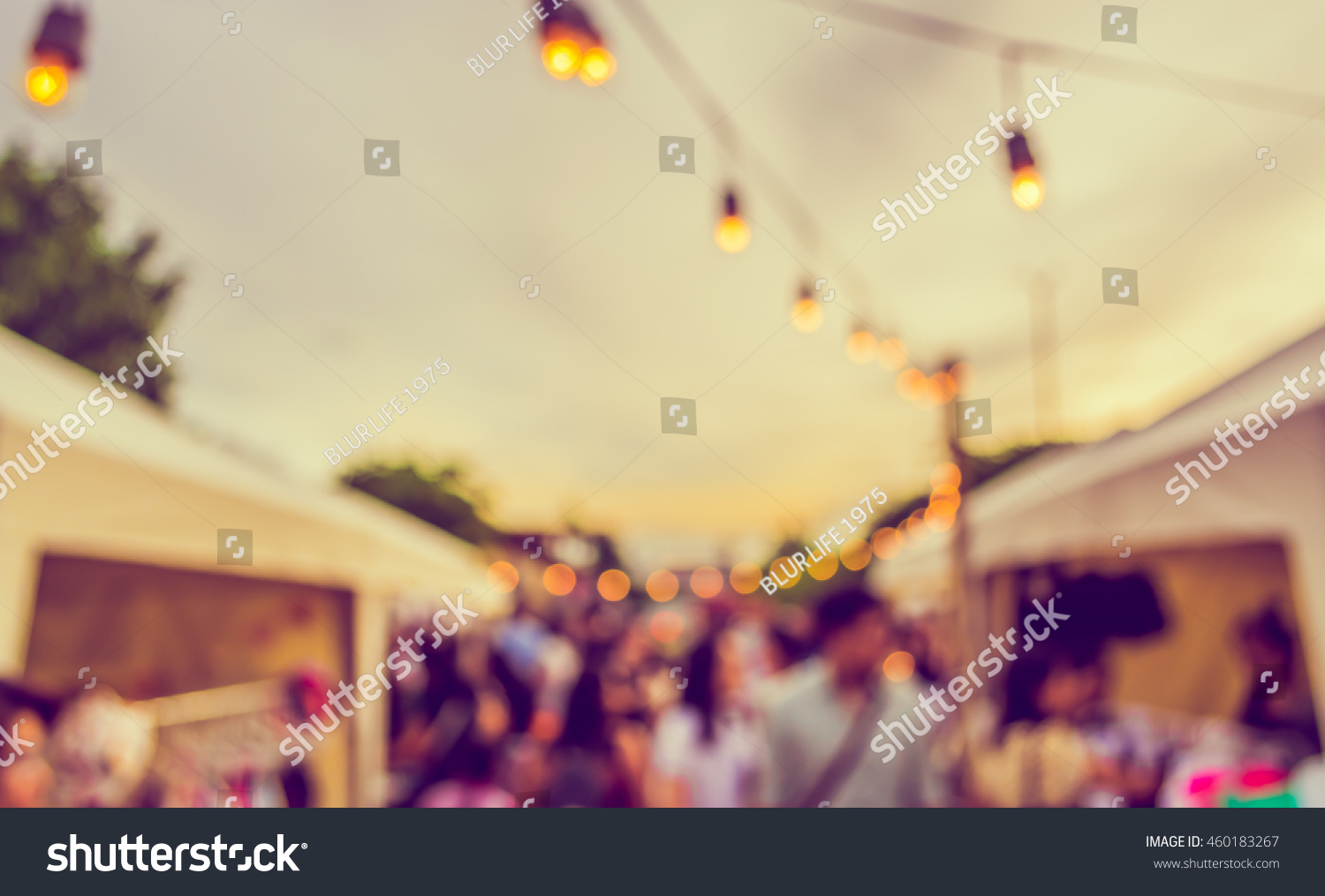 Abstract Blur Image Food Stall Day Stock Photo (Edit Now) 460183267 ...