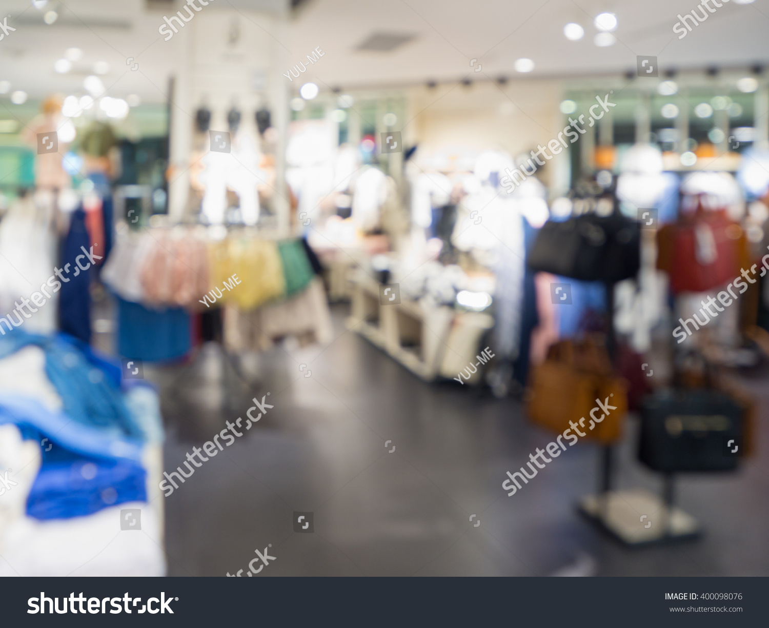 Abstract Blur Of Interior In Fashion Clothing Store Stock Photo ...