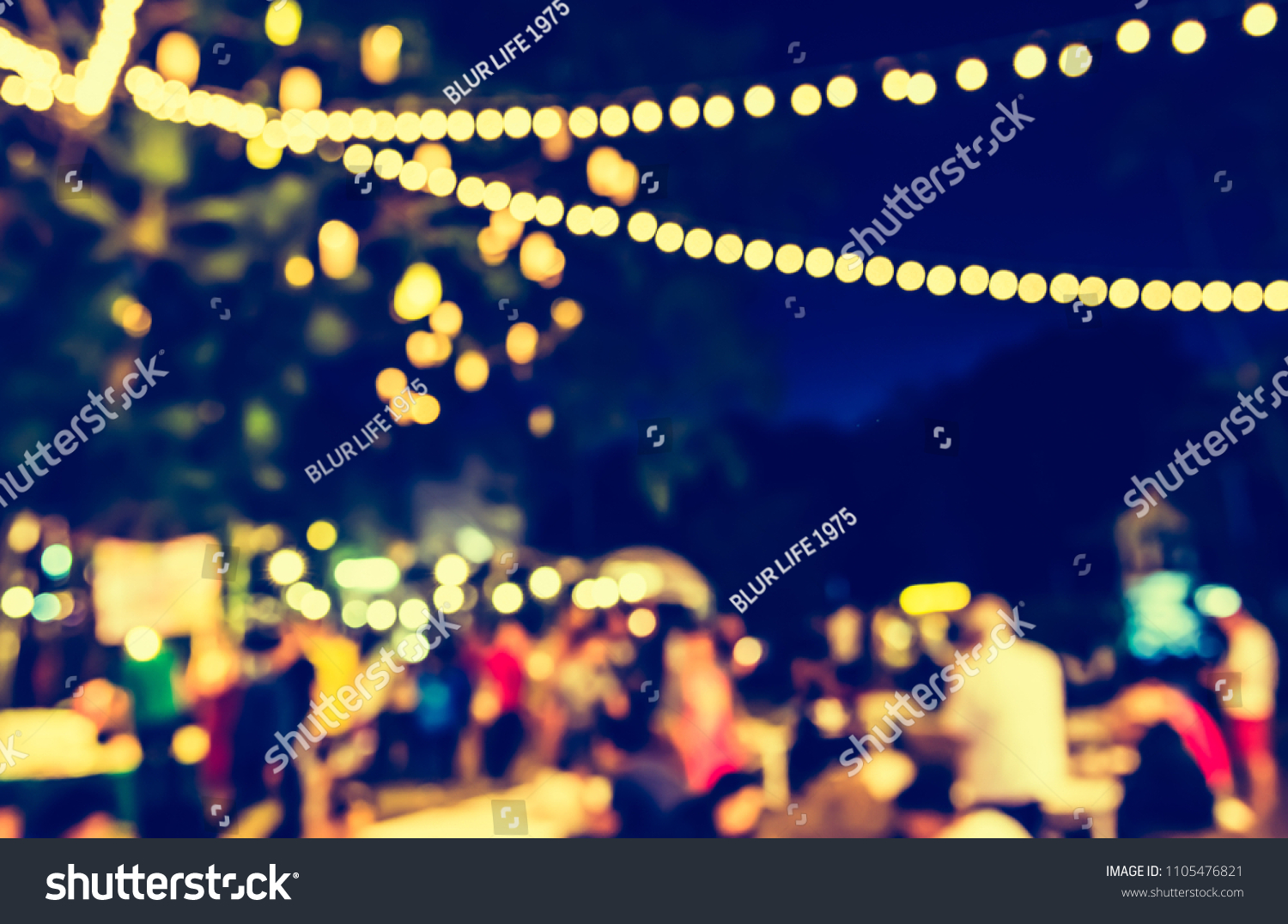 Abstract Blurred Image Night Festival Garden Stock Photo 1105476821 ...