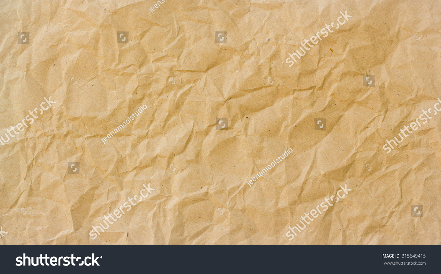 Abstract Brown Recycle Crumpled Paper Background Stock Photo 315649415 ...