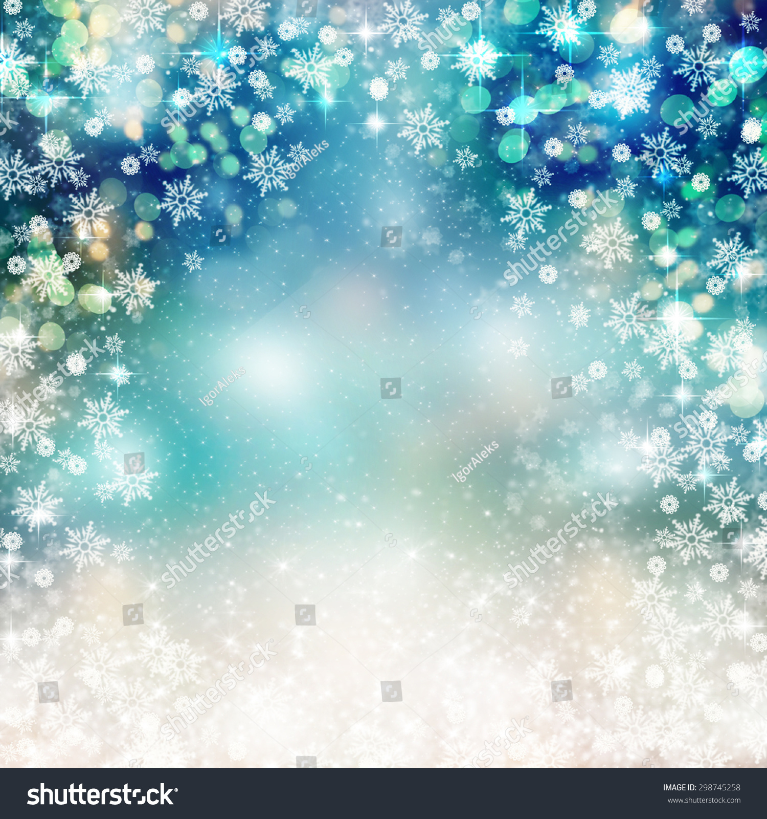 Abstract Christmas Lights On Background. Stock Photo 298745258 : Shutterstock