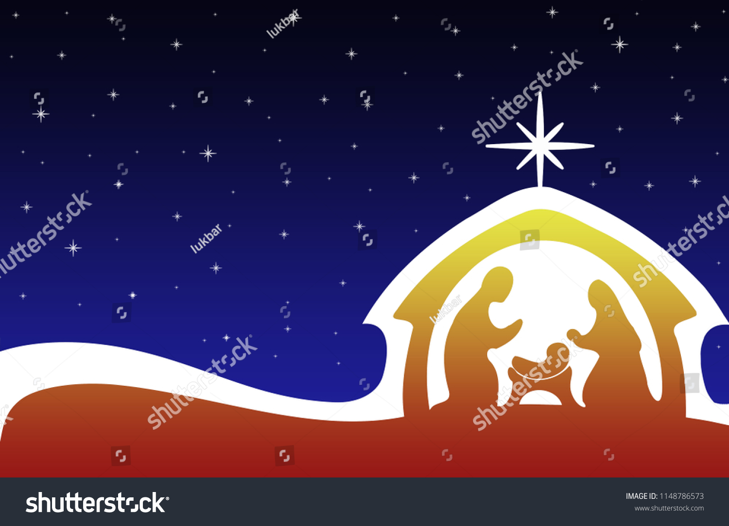 Abstract Christmas Nativity Background Stock Illustration Royalty