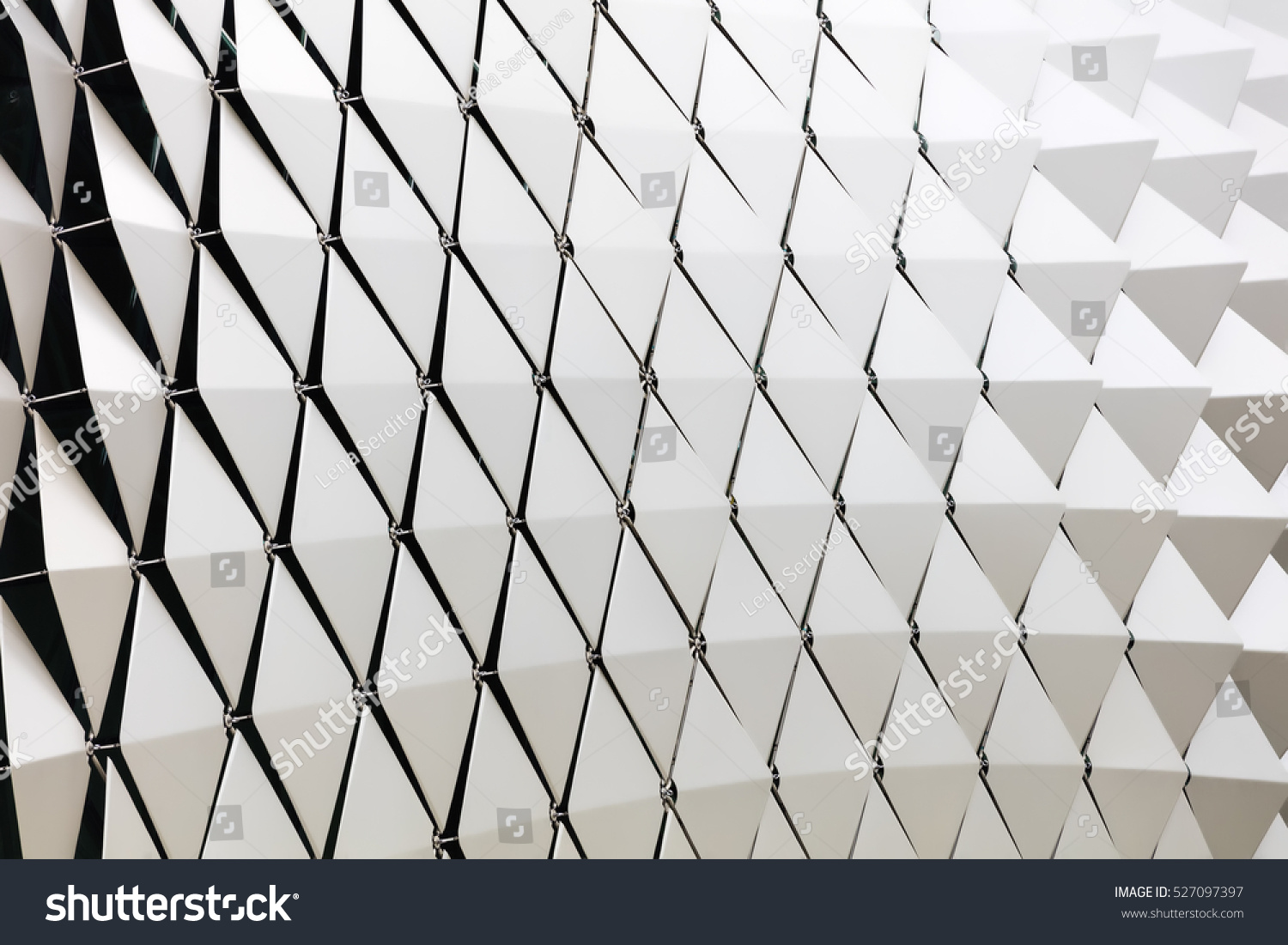 Abstract Closeup View Modern Aluminum Ventilated Stock Photo 527097397 ...