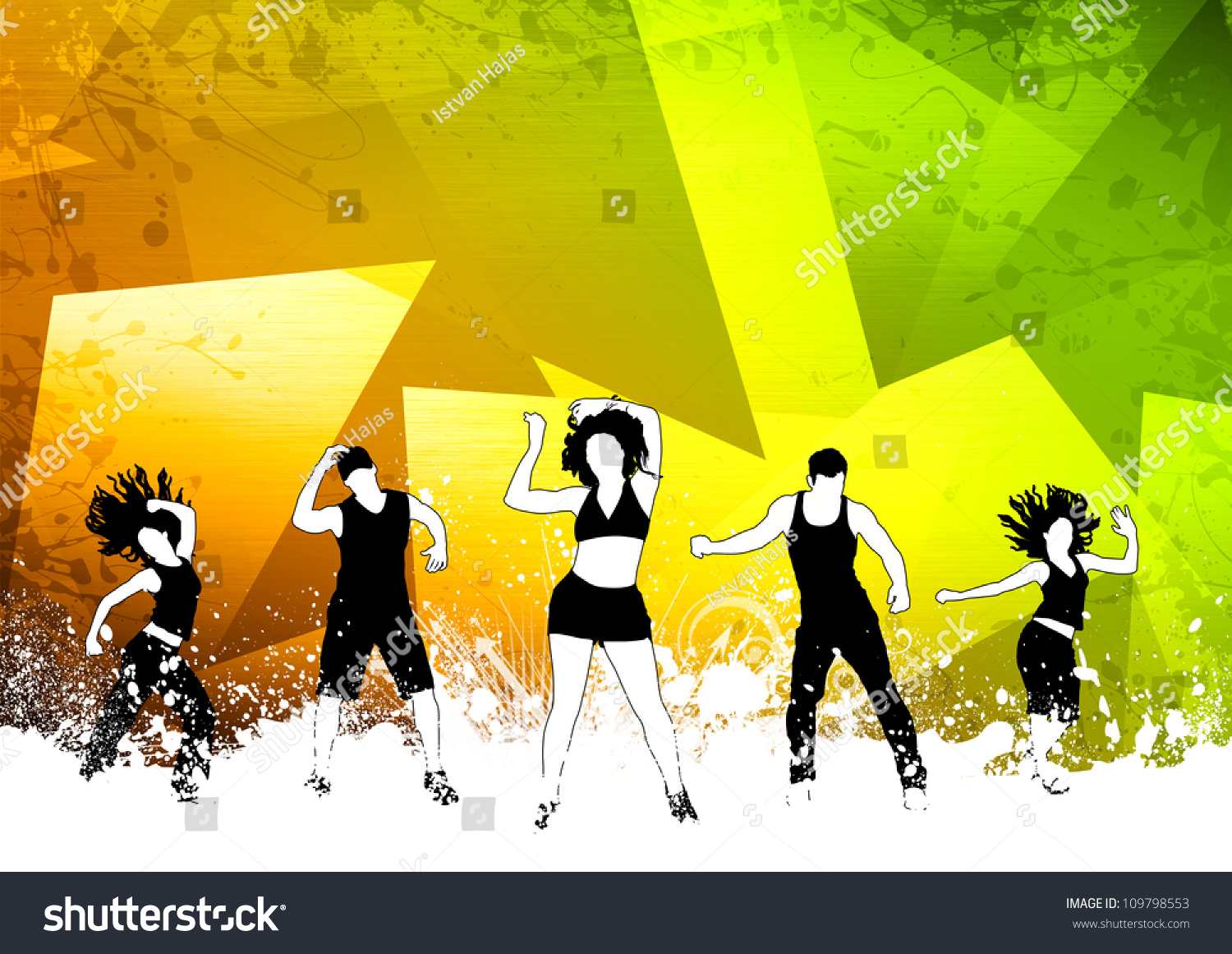 Abstract Color Zumba Fitness Dance Background Stock Illustration ...