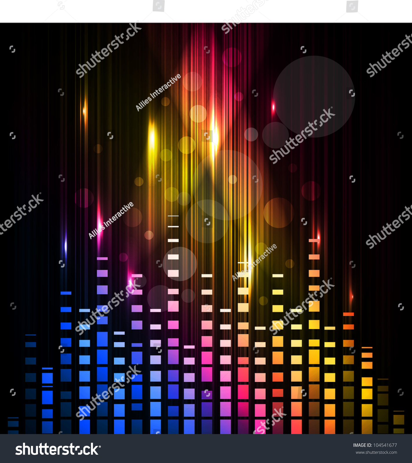 Abstract Colorful Shiny Musical Background With Volume Sign, Can Be Use ...
