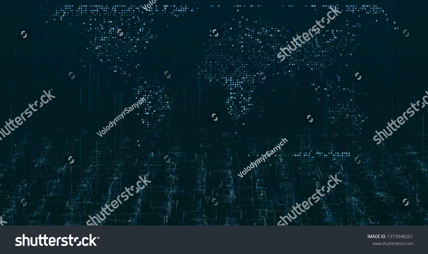 Abstract Digital Data Background Stock Illustration 1373948201 ...