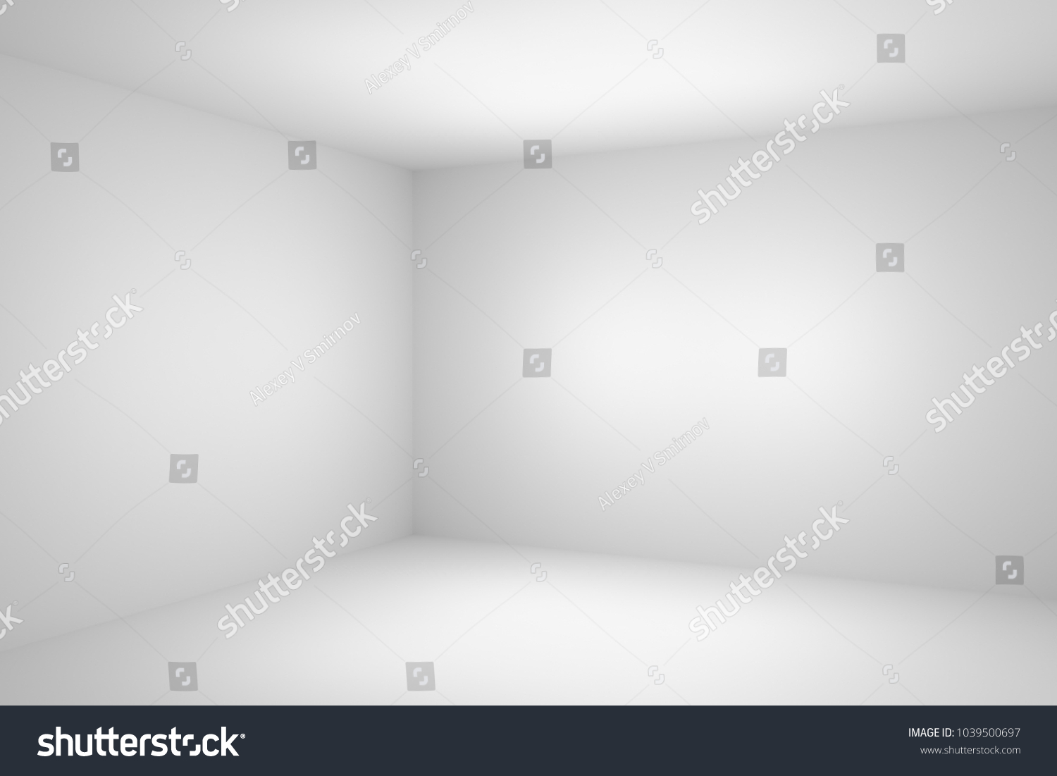 Abstract Empty White Room Corner Closeup Stock Illustration 1039500697