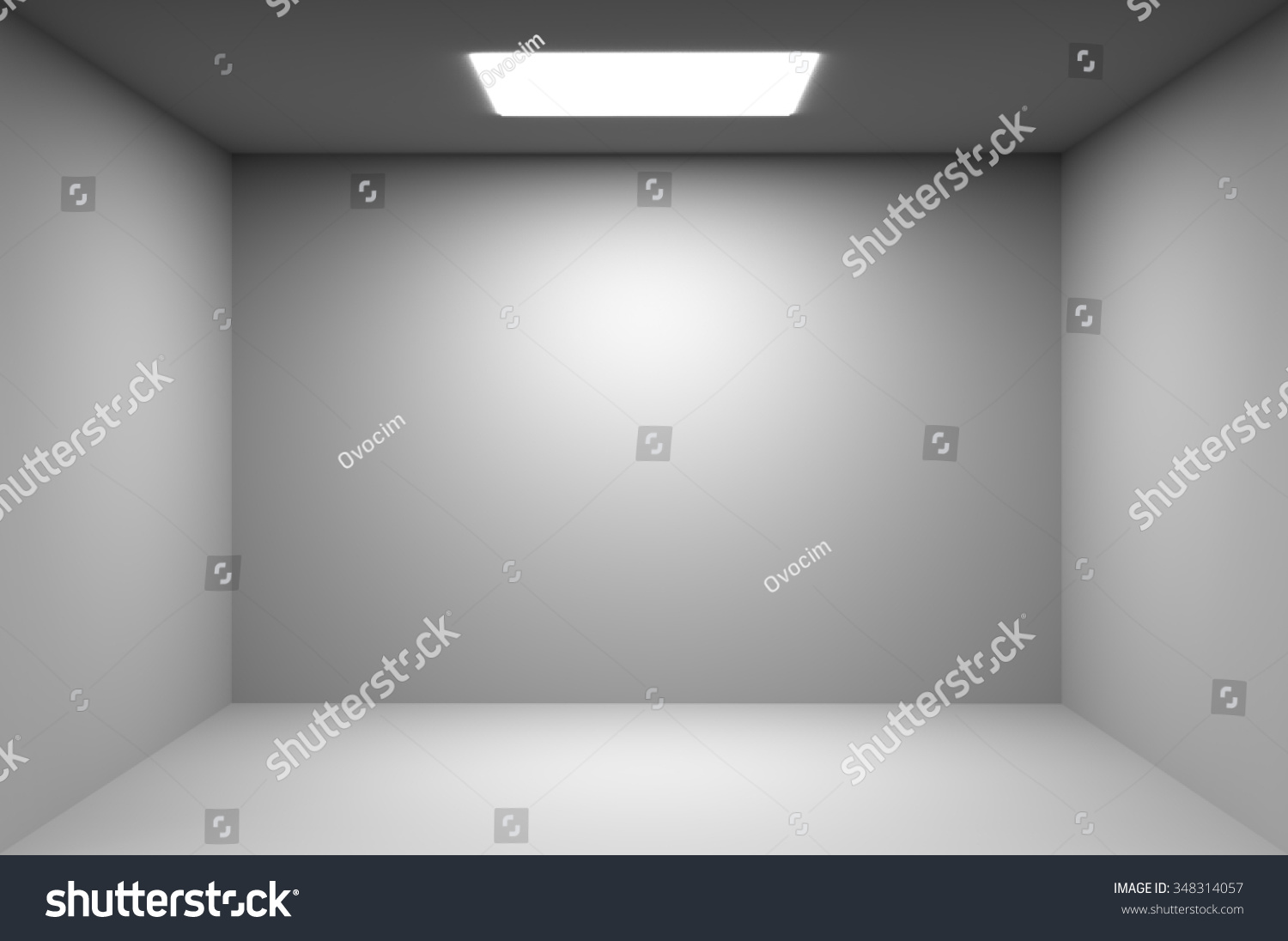 Abstract Empty White Room Front View Stock Illustration 348314057 ...