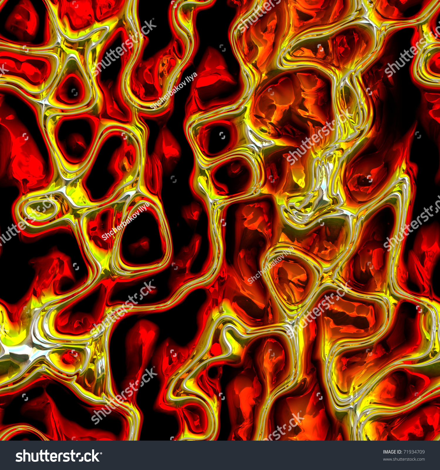 Abstract Fiery Pattern On A Black Background Stock Photo 71934709 ...